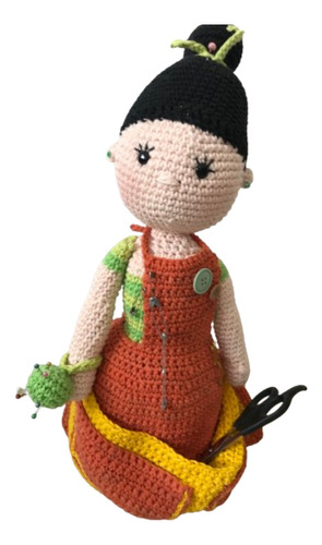 Muñeca Costurera Amigurumi Tejida Crochet