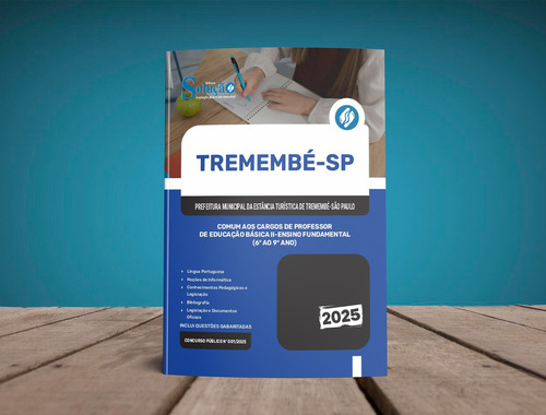 Apostila Concurso Comum Aos Cargos De Professor De Educação Básica Ii - Ensino Fundamental 6 Ao 9 Ano - Tremembé Sp 2025 - Editora Solução