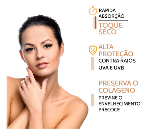 Episol Protetor Solar Facial Color Fps70 Tom 2 Claro Com 40m
