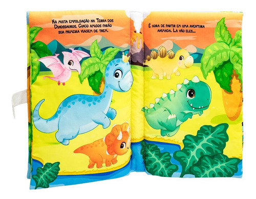 Livro Dinossauros Brijbasi Art Press 1ª Edição Coleção Meu Livro-travesseiro 2024 Português Editora Happy Books