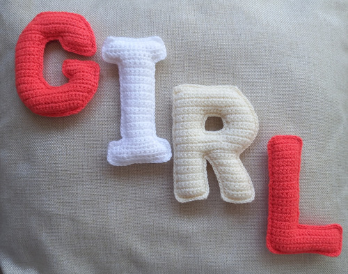 Guirnalda Nombre Bebe Tejido A Crochet 4 Letras
