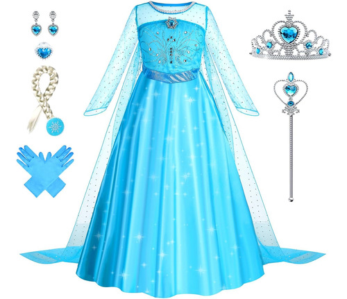 Foierp Disfraz De Princesa Elsa Para Niñas Disfraz De Reina