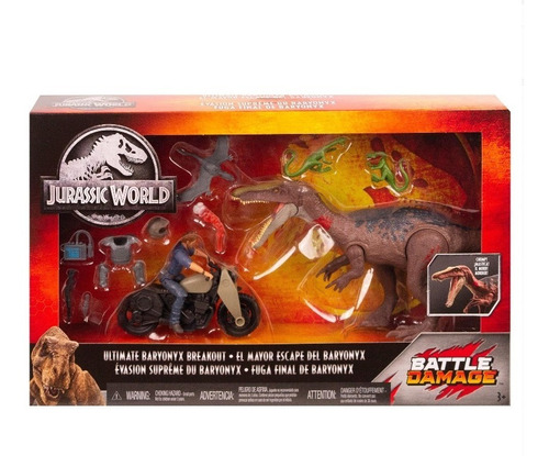 Figuras Jurassic World Battle Damage Ultimate Baryonyx 