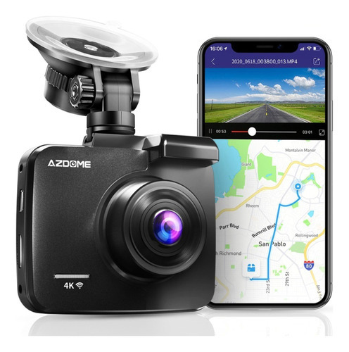 Câmera Veicular Azdome Gs63h Uhd Gps Integrado Visão Noturna