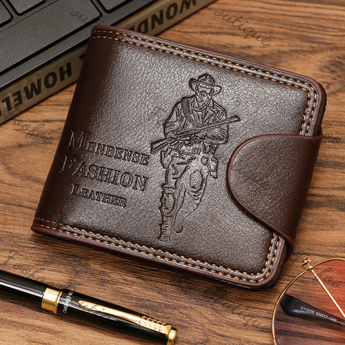 Cartera De One Piece Alta Calidad Para Hombre Billetera Color Cazador Marrón
