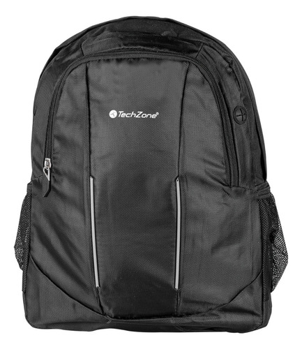 Backpack Portalaptop Techzone Mochila Clásica Color Negro