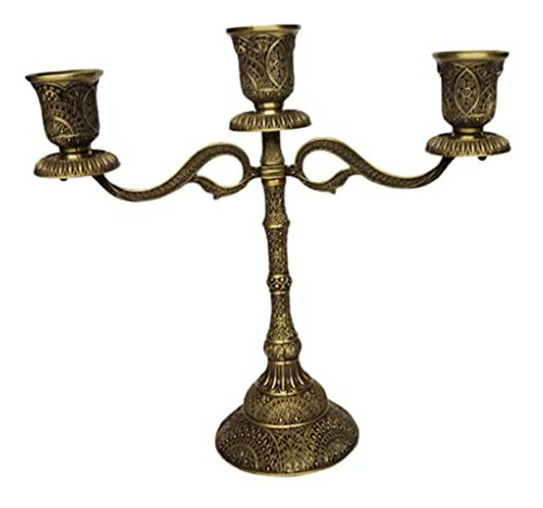 Candelabro Antiguo 3 Brazos Plata/bronce