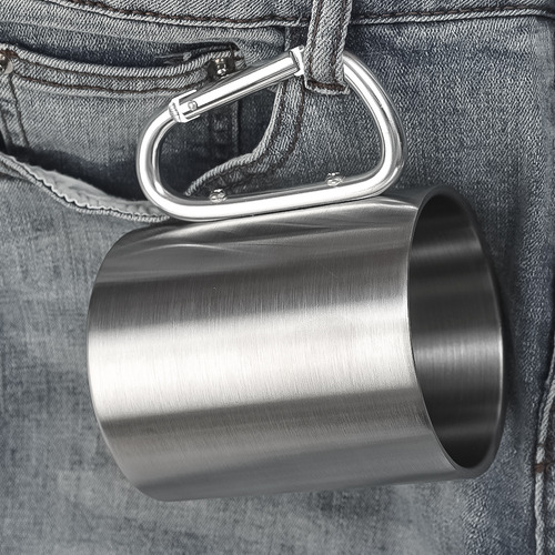 Taza De Viaje Para Acampar Al Aire Libre De 300 Ml Con Asa D