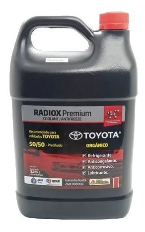 Refrigerante Radiox Premium 50/50 Prediluido Toyota Rojo