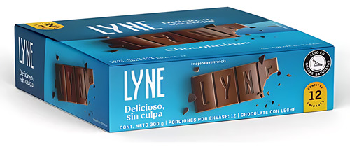 Chocolatina Lyne Leche Plegadiza X 12 Unid - G A $9