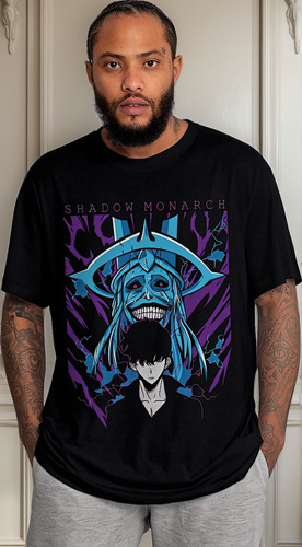 Polera Estampada Simple Solo Leveling Shadow Monarch
