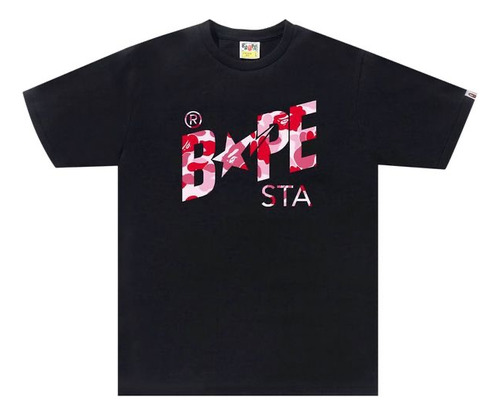 Remera Bape Sta Negra Estilo Streetwear