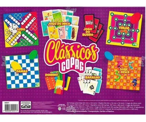 Jogos Clássicos Baralho Ludo Mico Dominó Cartas Brinquedos