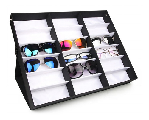 Pack 2 Exhibidores Bandeja Para 18 Lentes C/u