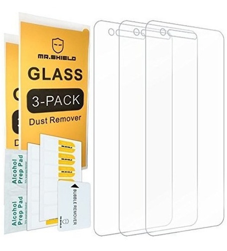 3pack  Mr Escudo Para LG Fortuna 2 Vidrio Templado Protector