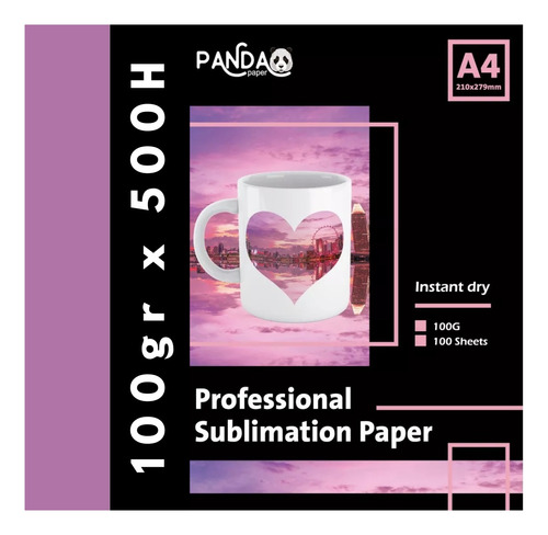 Papel Ultra Sublimación Importado A4 500 Hojas, Ideal Tazas