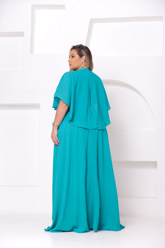 Vestido Plus Size Com Cintinho Strass Na Cintura E Bojo Capa