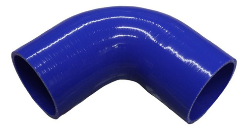 Codo De Silicona Alta Presión 90° 2.75 70mm Color Azul