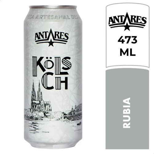 Cerveza Antares Kolsch Artesanal Rubia Lata 