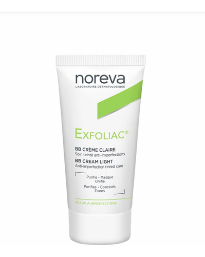 Crema Anti Imperfecciones Color Claro Noreva Exfoliac Bbcrem