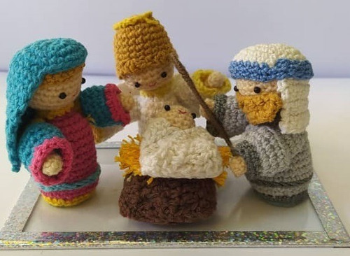 Nacimiento Pesebre Artesanía De Navidad Colecciones, Crochet