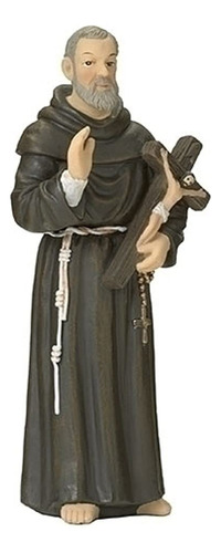 Estatua De San Po (padre Pio) - 3.5 Pulgadas (roman 5028-9)
