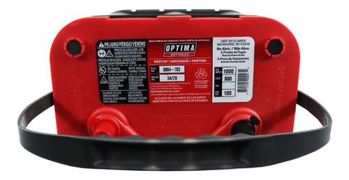 Bateria Gel Roja De 12 Volts Optima 34/78 Mediano 42300030 | Meses sin  intereses