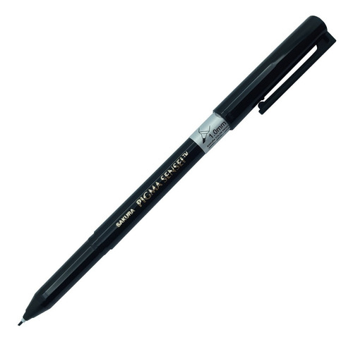 Caneta Caligrafia Sakura Pigma Sensei Ponta Chanfrada Cor da tinta Preto 1.0 mm Cor do exterior Padrão