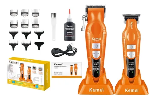 Super Combo Kemei Profesional Inalámbrico Con Base Km-8543