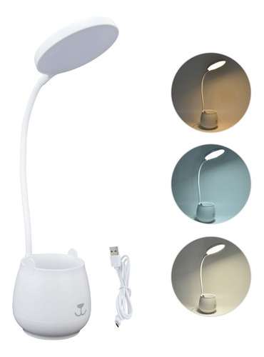 Lámpara De Escritorio De Cuello De Cisne Led Pluma De Luz Le