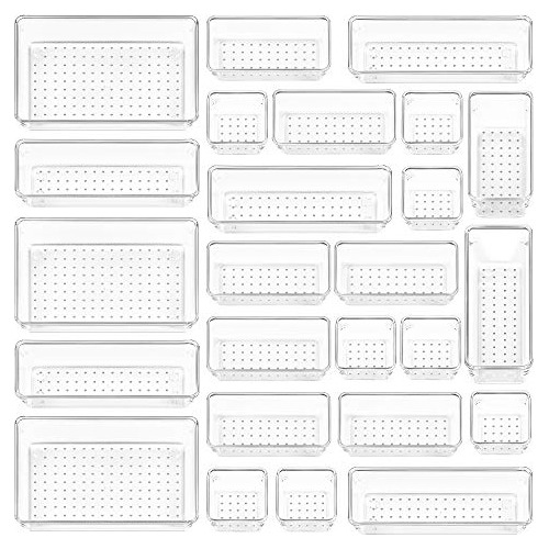 Vtopmart Juego De 25 Organizadores De Cajones De Plástico Tr