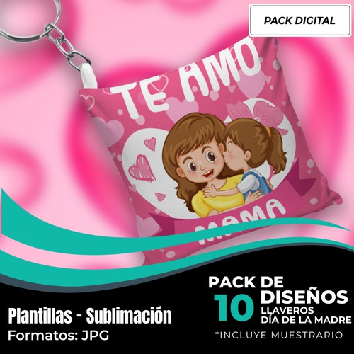 Diseños Llaveros Almohadones Día De La Madre Sublimar M102