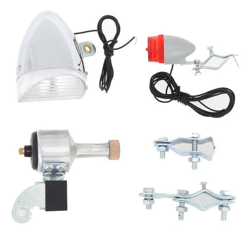 Juego De Luces De Dinamo For Bicicleta, Luz Trasera, Led, M