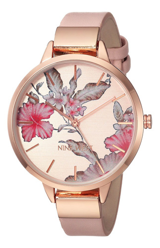 Reloj Mujer Nine West Nw-2044rgpk Cuarzo Pulso Rosado En