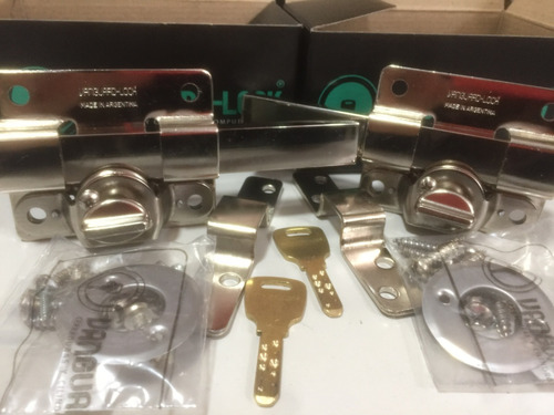 Imagen 3 de 3 de Cerrojo Pasador Hermanado Vanguard-premiun Antipanico X45cil