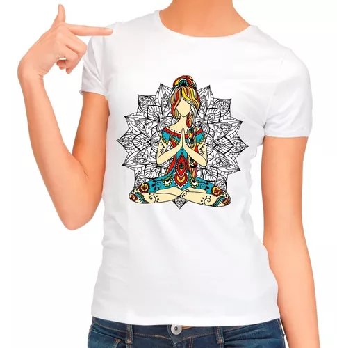 Baby Look Ou Camiseta Yoga Meditação 9 Modelos
