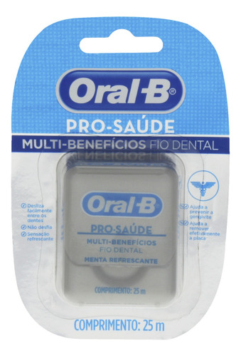 Fio dental Pro-Saúde Multi-Benefícios sabor menta refrescante 25 m