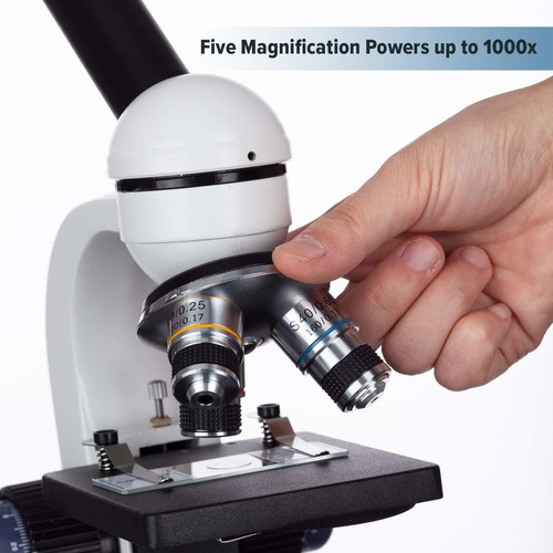 Estudiante Amscope 40x-1000x Led Microscopio  5mp Cámara Us