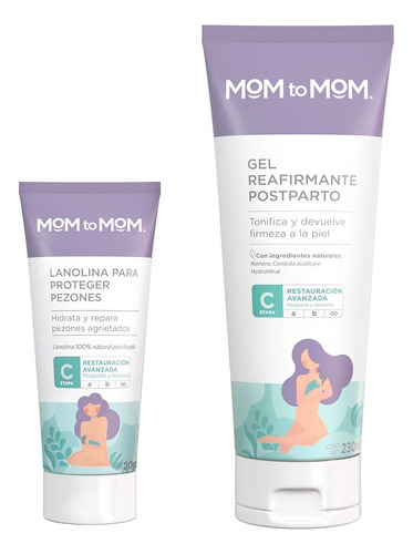 Lanolina 20gr Y Gel Reafirmante 230 Gr / Mom To Mom Etapa C 