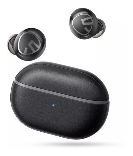 Imagen 1 de 6 de Auriculares in-ear gamer inalámbricos Soundpeats Free2 Classic negro con luz LED