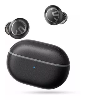 Auriculares in-ear gamer inalámbricos Soundpeats Free2 Classic negro con luz LED