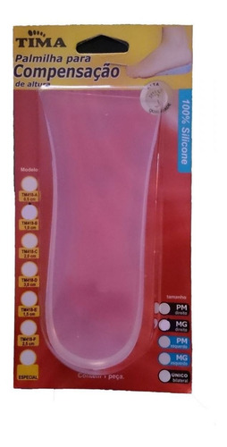 Imagem 2 de 2 de Palmilha 3/4 Silicone Compensação Altura 1,5 Cm