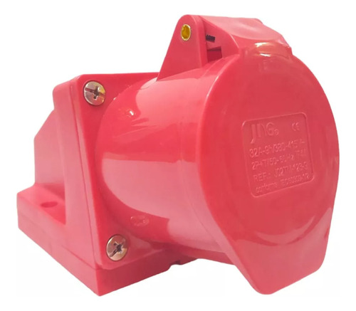 Tomada Industrial J02tm-114 16a 6h 380 440v 3p Vermelho