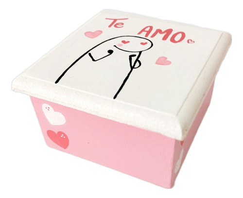 Caja Regalo Novios San Valentín Flork Pintada A Mano 