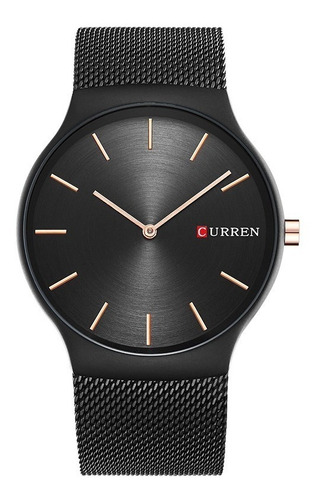 Reloj Hombre Cuarzo Análogo Acero Curren 8256 Negro