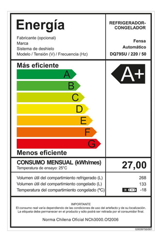 Refrigerador Fensa 401l No Frost 4 Puertas Inverter Dq79su