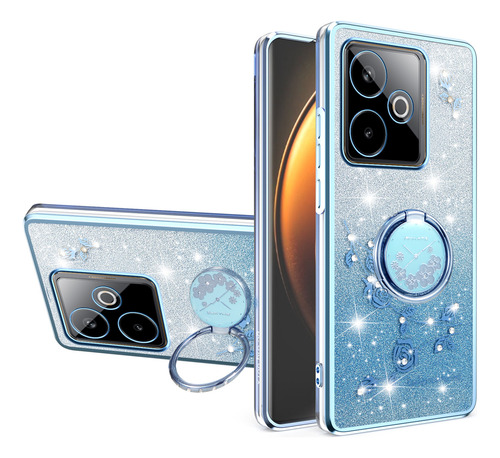 Funda Con Diseño De Flores Brillantes Para Motorola E14, Soporte A Prueba De Golpes