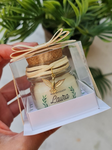 Lembrança Batizado - 5 Velas Perfumadas Luxo