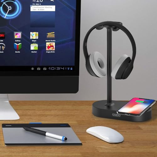 Cozoo Soporte Para Auriculares Con Almohadilla De Carga Inal