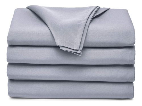Mantel Rectangular Gris Oscuro De Poliéster Lavable Paquete